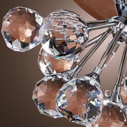 Montaj încastrat în metal cromat în stil mini cristal modern contemporan