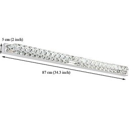 Lampă lungă cu oglindă de înaltă calitate, lumini pentru baie, lumini de perete din metal și cristal