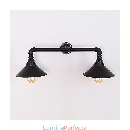 2 capete Aplice Industriale Retro Pipe Perete Loft Simplu Metal Negru Sufragerie Bucatarie Bar Cafenea Iluminat Decor 2 capete Aplice Industriale Retro Pipe Perete Loft Simplu Metal Negru Sufragerie Bucatarie Bar Cafenea Iluminat Decor
