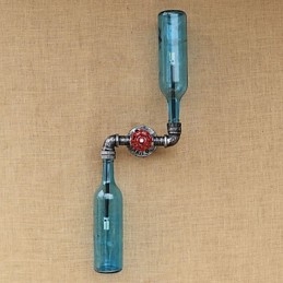 Mansarda din fier forjat The Bottle Pipe Bottle Wall Lamp Raft