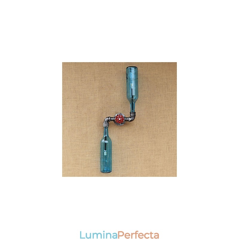 Mansarda din fier forjat The Bottle Pipe Bottle Wall Lamp Raft