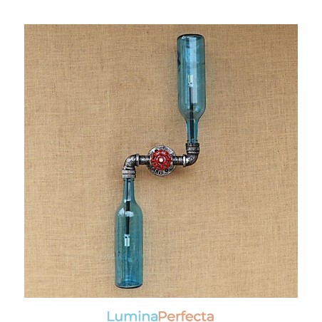 Mansarda din fier forjat The Bottle Pipe Bottle Wall Lamp Raft Mansarda din fier forjat The Bottle Pipe Bottle Wall Lamp Raft