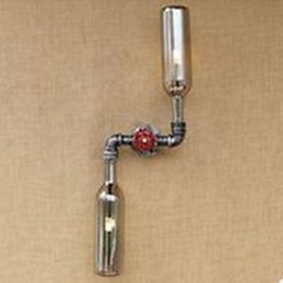 Mansarda din fier forjat The Bottle Pipe Bottle Wall Lamp Raft