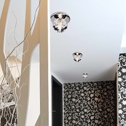 Montaj încastrat în metal cromat în stil mini cristal modern contemporan