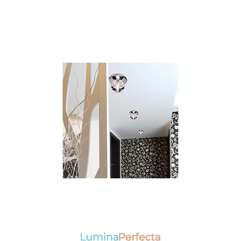 Montaj încastrat în metal cromat în stil mini cristal modern contemporan