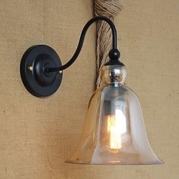 Rurală americană rurală minimalistă sufragerie hol aplice de perete din sticlă decorată