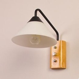 Japoneză Coreeană Verandă Scări Dormitor Noptieră Lampă de Perete Sticlă Lemn