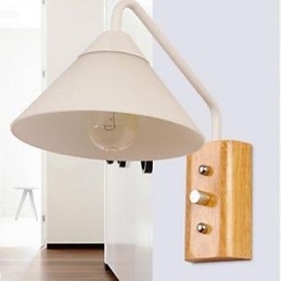 Japoneză Coreeană Verandă Scări Dormitor Noptieră Lampă de Perete Sticlă Lemn