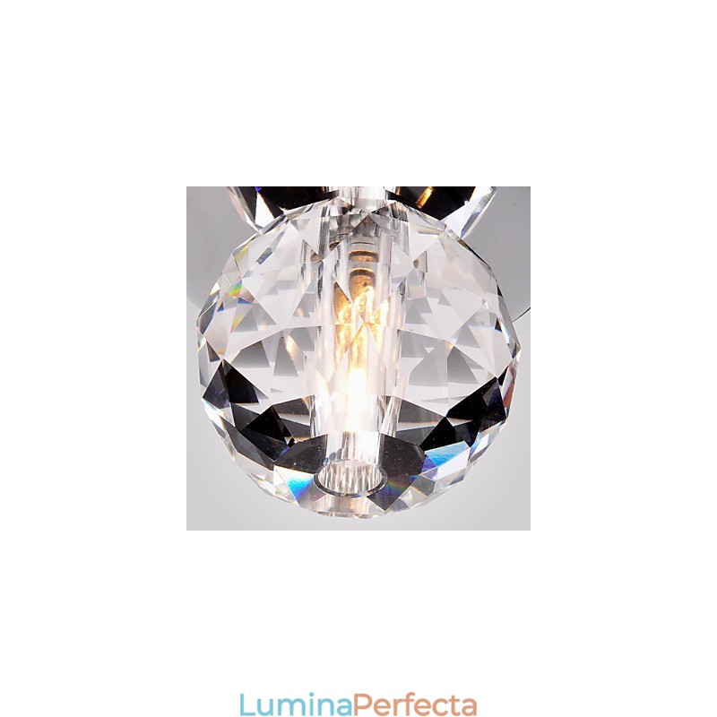 Montaj încastrat în metal cromat în stil mini cristal modern contemporan