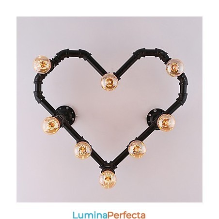 Țevi de apă de epocă Loving Heart Creativ Applique de perete Sufragerie industrială Restaurant Baruri Decorare cafenele Aplice de perete Țevi de apă de epocă Loving Heart Creativ Applique de perete Sufragerie industrială Restaurant Baruri Decorare cafenele Aplice de perete