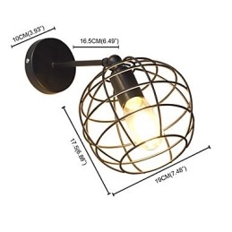 Bricks Hollow Round Iron Lampă de perete Dumb Black American Decoration Lightsaber Lamp On Wall