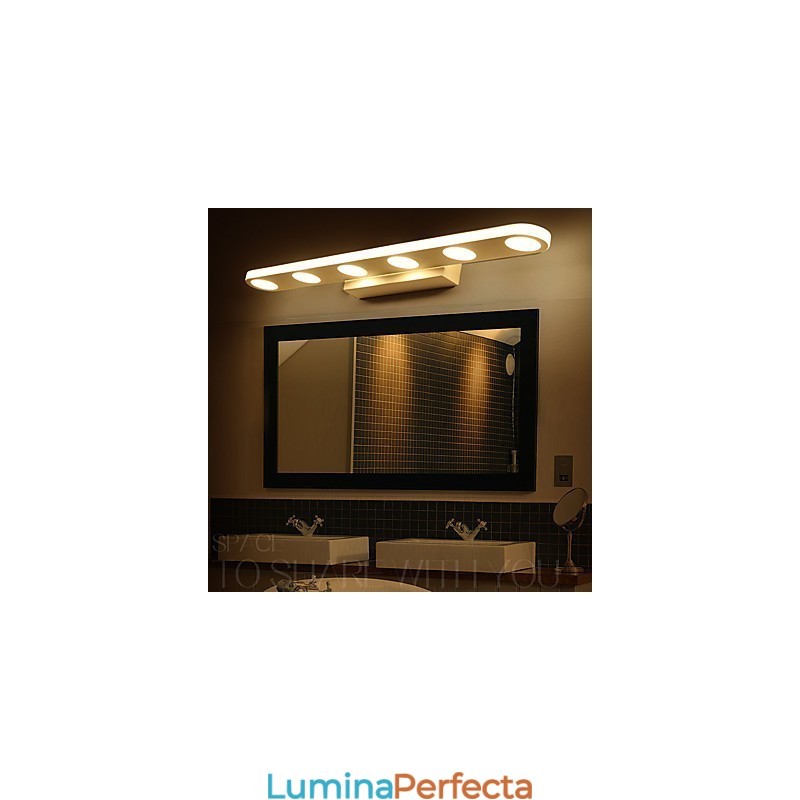 Contemporan modern integrat pentru iluminat de baie de perete