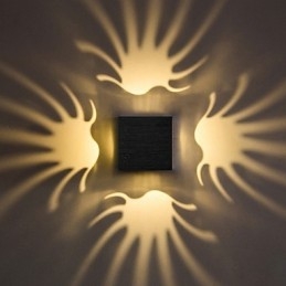 Lampă de perete modernă din aluminiu cu montare încadrată Decorează lumini de perete