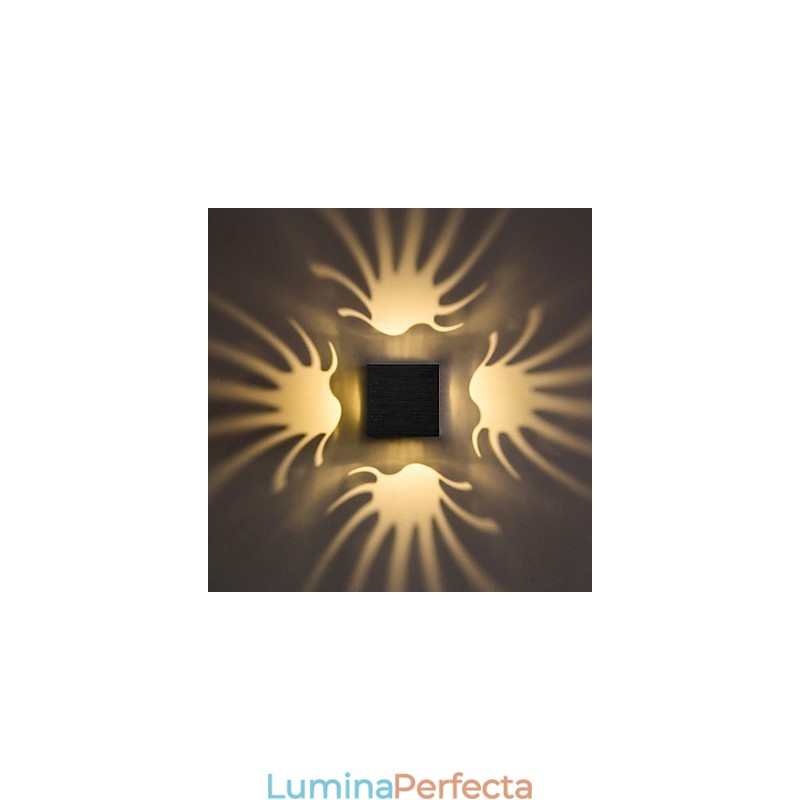 Lampă de perete modernă din aluminiu cu montare încadrată Decorează lumini de perete