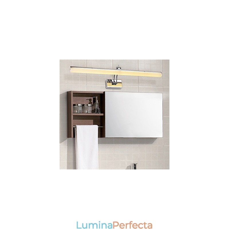 Funcție cromată modernă și contemporană integrată pentru lumină ambientală Iluminat pentru baie