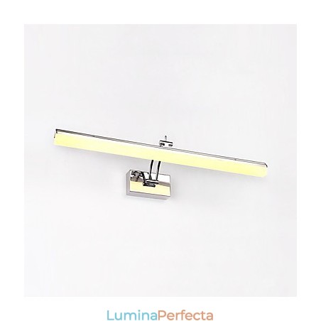 Funcție cromată modernă și contemporană integrată pentru lumină ambientală Iluminat pentru baie Funcție cromată modernă și contemporană integrată pentru lumină ambientală Iluminat pentru baie