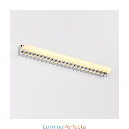 Funcție cromată modernă și contemporană integrată pentru lumină ambientală Iluminat pentru baie Funcție cromată modernă și contemporană integrată pentru lumină ambientală Iluminat pentru baie
