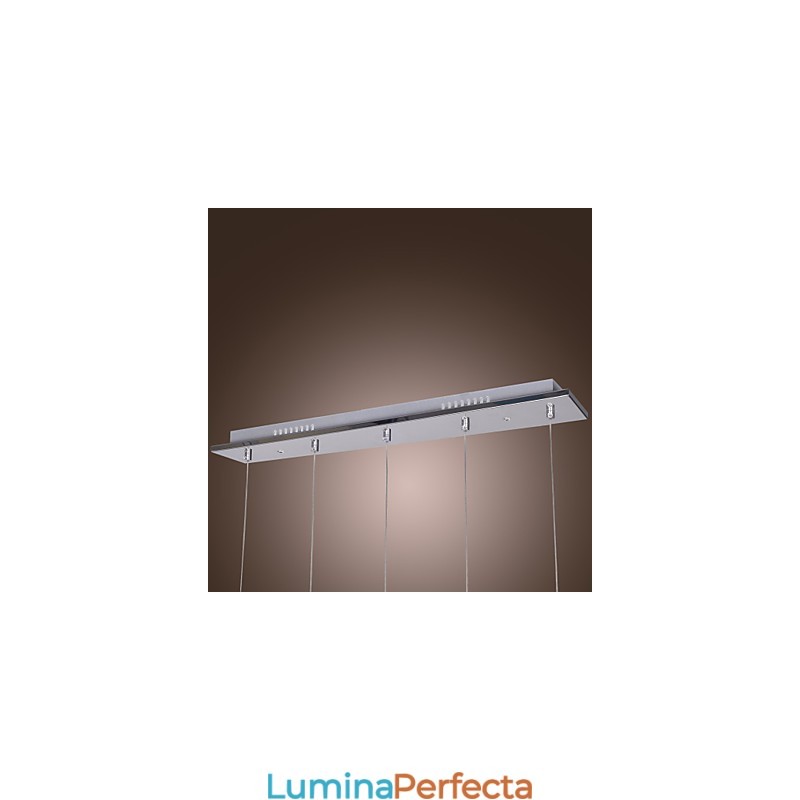 Lampă suspendată modernă, contemporană, din cristal, cromat