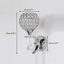 Max Crystal Modern Contemporan Electroplated Caracteristică pentru lumina ambientală de cristal Aplice de perete Applique