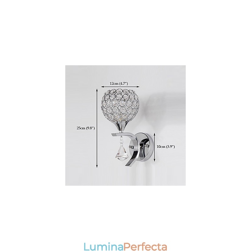 Max Crystal Modern Contemporan Electroplated Caracteristică pentru lumina ambientală de cristal Aplice de perete Applique