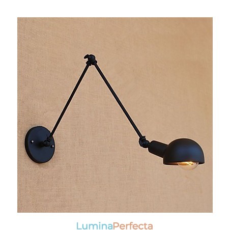 Caracteristică simplă de pictură rustică de epocă pentru protecția ochilor cu braț oscilant în stil mini Aplice de perete cu lumină ambientală