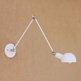 Caracteristică simplă de pictură rustică de epocă pentru protecția ochilor cu braț oscilant în stil mini Aplice de perete cu lumină ambientală