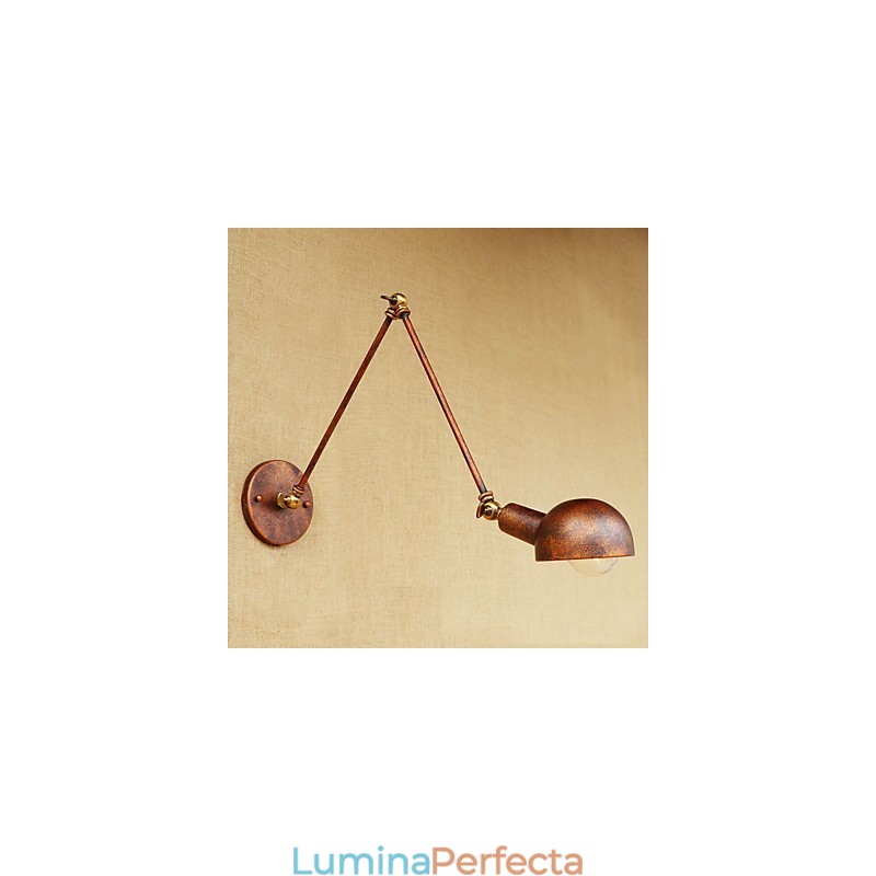 Caracteristică simplă de pictură rustică de epocă pentru protecția ochilor cu braț oscilant în stil mini Aplice de perete cu lumină ambientală