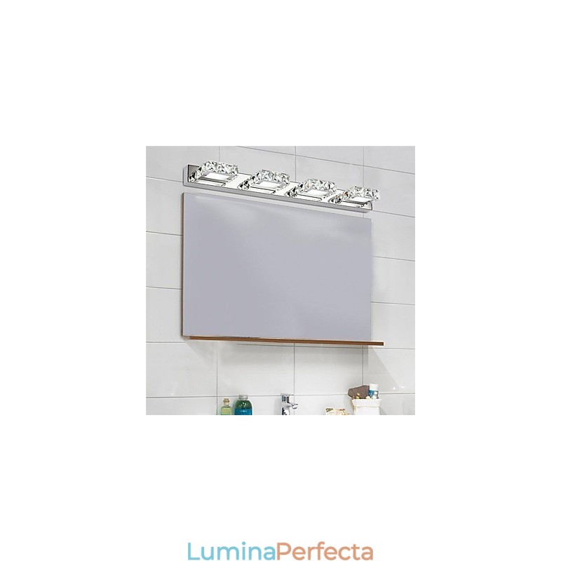 Lumină pentru Toaletă Baie Oglindă Machiaj Cristal 4 lumini Iluminat Dormitor Baie