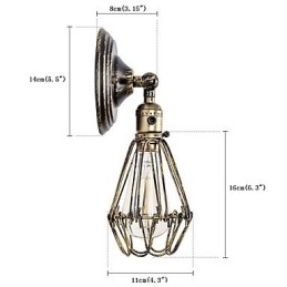 Aplice de perete, vintage, pentru interior, cu unghi reglabil, din metal