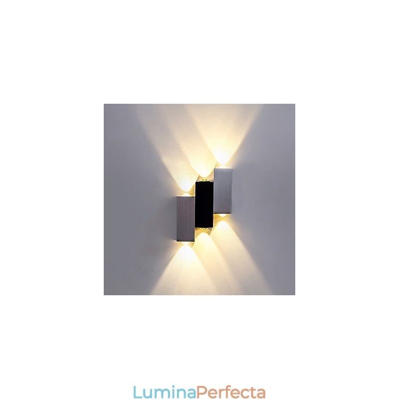 Caracteristică modernă și contemporană periată pentru lumină ambientală. Aplique de perete cu montare încasată