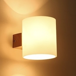 Caracteristică de țară noutate pentru protecția ochilor în stil mini Aplice de perete Applique de perete Lampă de noptieră din lemn din busteni