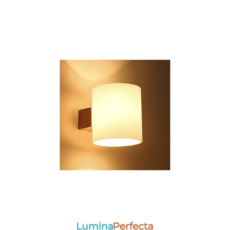Caracteristică de țară noutate pentru protecția ochilor în stil mini Aplice de perete Applique de perete Lampă de noptieră din lemn din busteni