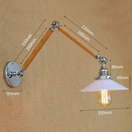 Rustic Lodge Country Chrome Caracteristică pentru braț oscilant Lumină ambientală braț oscilant