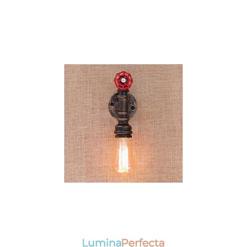 Nostalgia Țeavă de apă simplă Lampă decorativă de perete mică