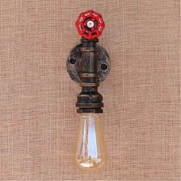 Nostalgia Țeavă de apă simplă Lampă decorativă de perete mică