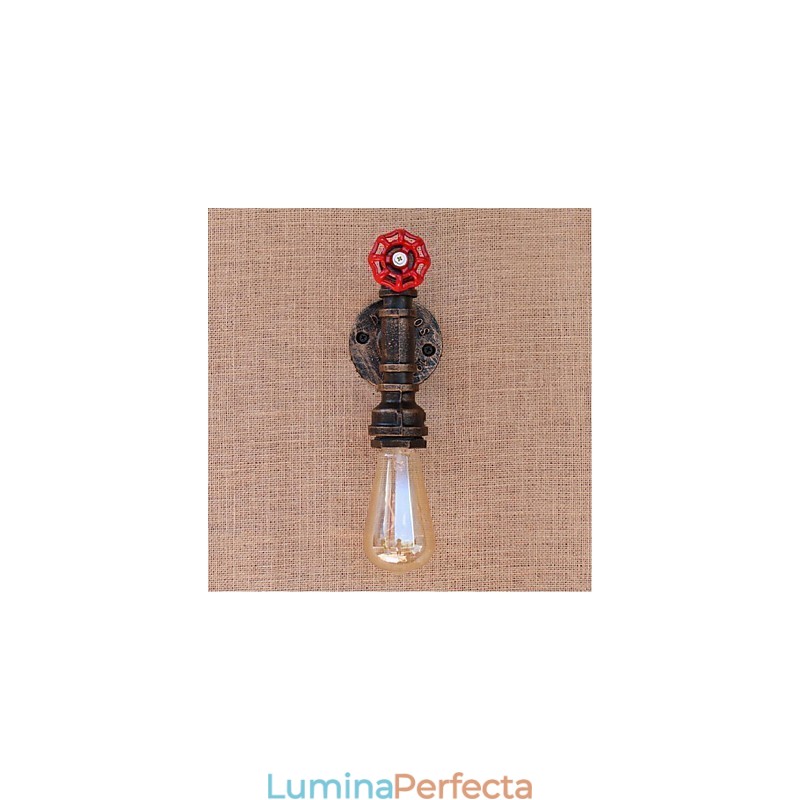 Nostalgia Țeavă de apă simplă Lampă decorativă de perete mică