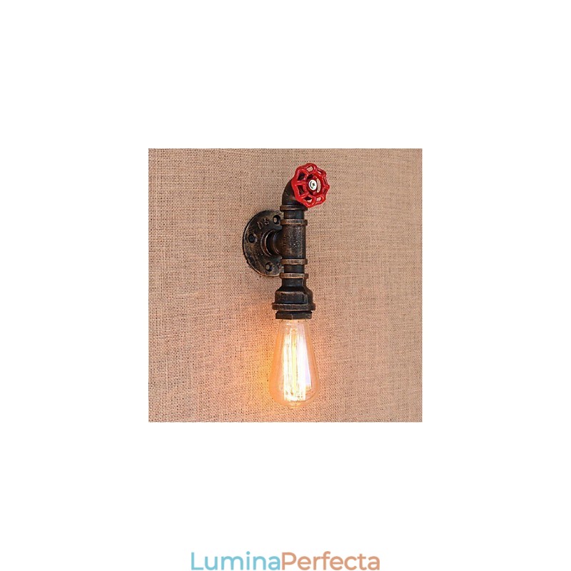 Nostalgia Țeavă de apă simplă Lampă decorativă de perete mică