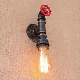 Nostalgia Țeavă de apă simplă Lampă decorativă de perete mică