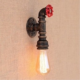 Nostalgia Țeavă de apă simplă Lampă decorativă de perete mică