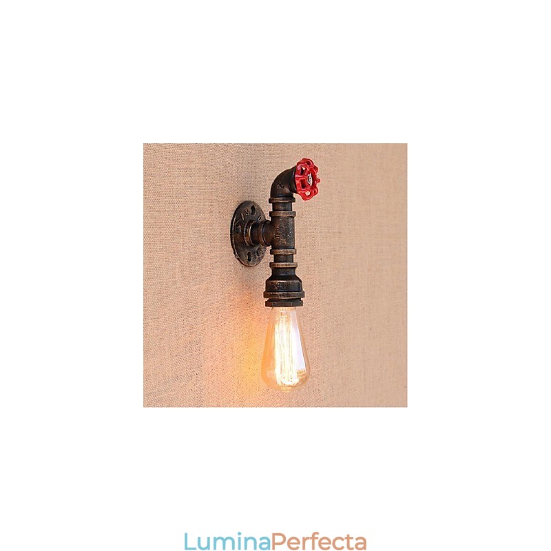 Nostalgia Țeavă de apă simplă Lampă decorativă de perete mică