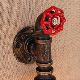 Nostalgia Țeavă de apă simplă Lampă decorativă de perete mică