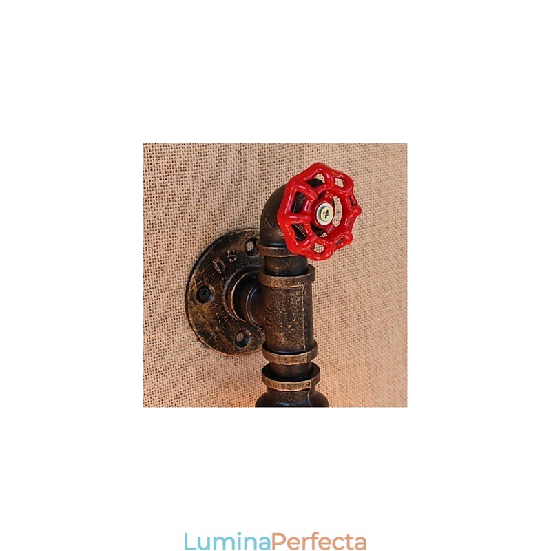 Nostalgia Țeavă de apă simplă Lampă decorativă de perete mică