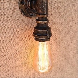 Nostalgia Țeavă de apă simplă Lampă decorativă de perete mică