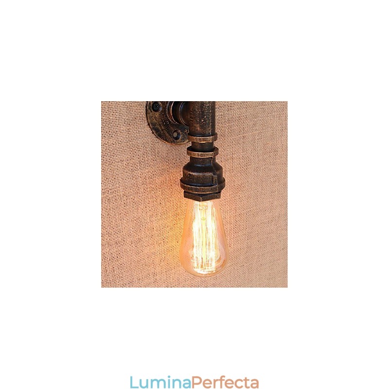 Nostalgia Țeavă de apă simplă Lampă decorativă de perete mică