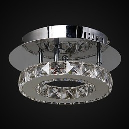 Montaj încastrat din metal cromat din cristal modern contemporan