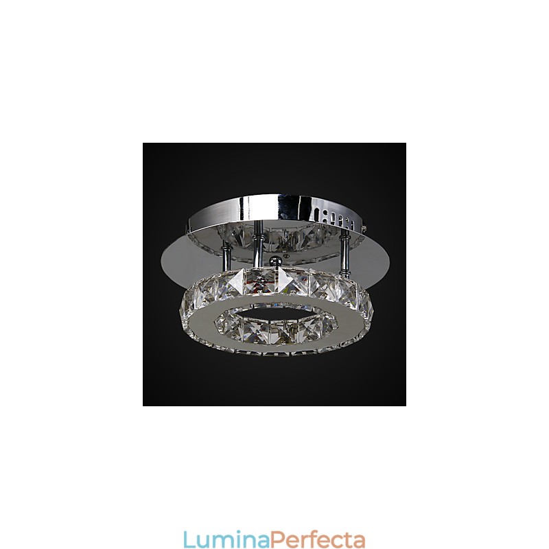 Montaj încastrat din metal cromat din cristal modern contemporan