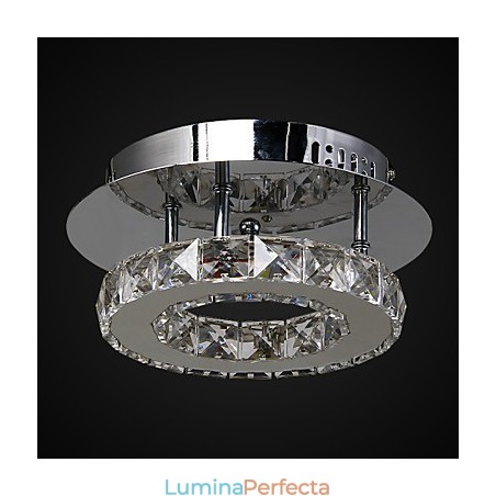 Montaj încastrat din metal cromat din cristal modern contemporan Montaj încastrat din metal cromat din cristal modern contemporan