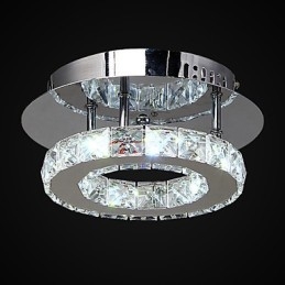Montaj încastrat din metal cromat din cristal modern contemporan