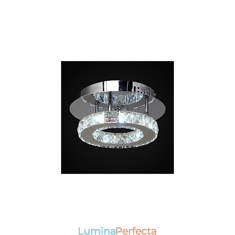 Montaj încastrat din metal cromat din cristal modern contemporan