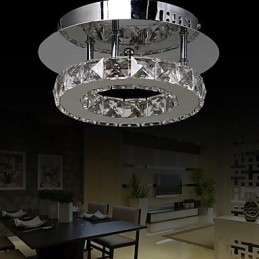 Montaj încastrat din metal cromat din cristal modern contemporan